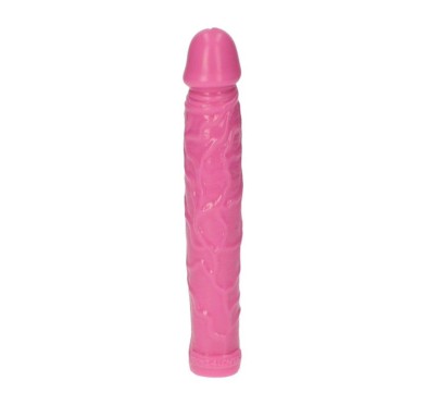 Dildo żylaste różowe wodoodporne gumowe 16,5 cm